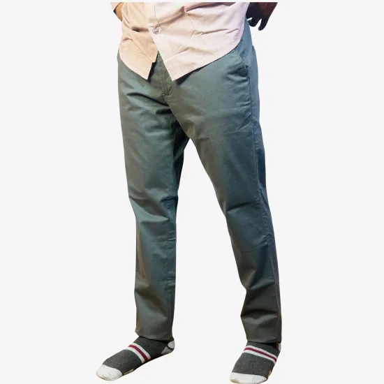 Men's Charcoal Grey Slim Fit Cotton Chino Pants – Stretch Casual Trousers for Office & Everyday Wear